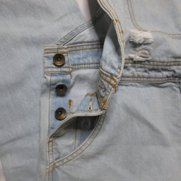 NWT BDG-URBAN OUTFITTERS mens OVERALLS distressed BLUE denim JEANS - Picture 7 of 16